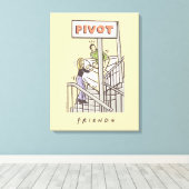 FRIENDS™ | Ross en Rachel PIVOT Canvas Afdruk (Insitu (Houten vloer))