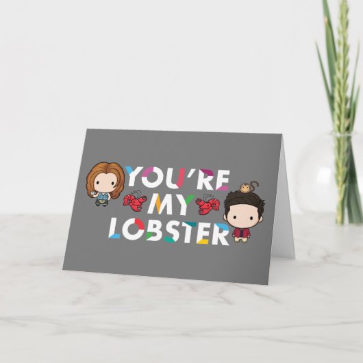FRIENDS™ | Ross & Rachel Kreeft Chibi Kaart (Voorkant)