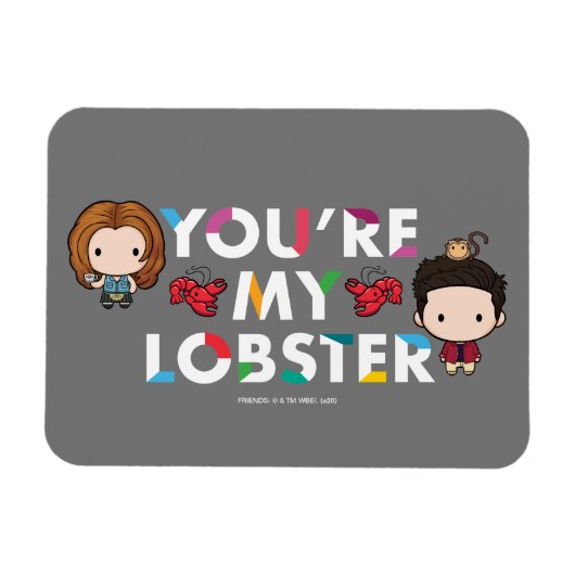 FRIENDS™ | Ross & Rachel Kreeft Chibi Magneet (Horizontaal)