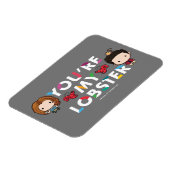 FRIENDS™ | Ross & Rachel Kreeft Chibi Magneet (Linkerzijde)