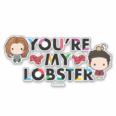 FRIENDS™ | Ross & Rachel Kreeft Chibi Sticker (Voorkant)