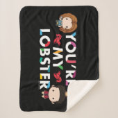 FRIENDS™ | Ross & Rachel Lobster Chibi Sherpa Deken (Voorkant)