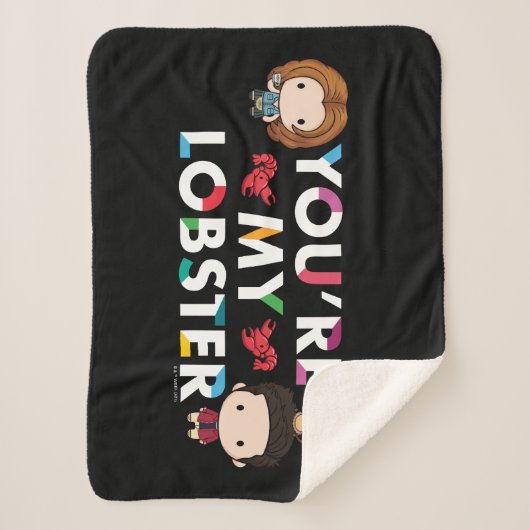 FRIENDS™ | Ross & Rachel Lobster Chibi Sherpa Deken (Voorkant)