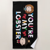 FRIENDS™ | Ross & Rachel Lobster Chibi Strandlaken (Voorkant)
