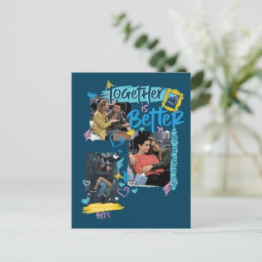 FRIENDS™ | Samen is beter Uitnodiging Briefkaart (Staand voorkant)