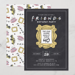 FRIENDS™ | Schoolbord 40e verjaardagsuitnodiging Kaart
