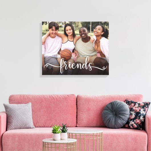 Friends Script Foto Canvasprint Canvas Afdruk (Insitu (Woonkamer))