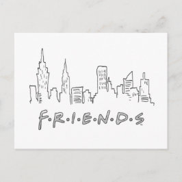 FRIENDS™ | Silhouet van New York City Briefkaart