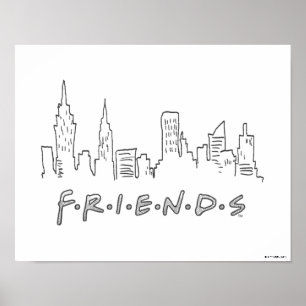 FRIENDS™ Silhouet van New York City Poster