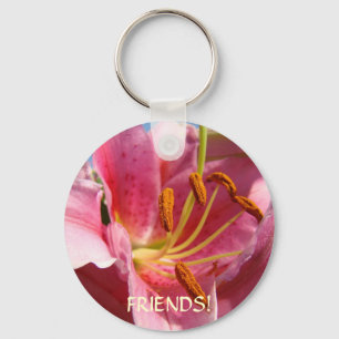 FRIENDS Sleutelhanger Cadeaus Roze Calla Lelies Bl