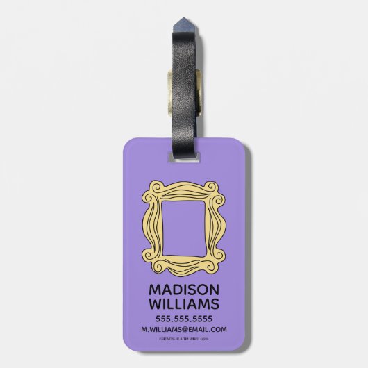 FRIENDS™ | Spionnetje Frame Bagagelabel (Achterkant verticaal)