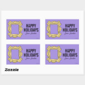 FRIENDS™ | Spionnetje Frame | Kerstcadeau-etiket Rechthoekige Sticker (Vel)