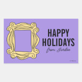 FRIENDS™ | Spionnetje Frame | Kerstcadeau-etiket Rechthoekige Sticker (Voorkant)
