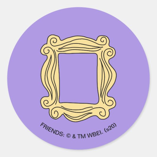 FRIENDS™ | Spionnetje Frame Ronde Sticker (Voorkant)
