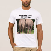 Friends Stick Together Elephants Tee Shirt (Voorkant)