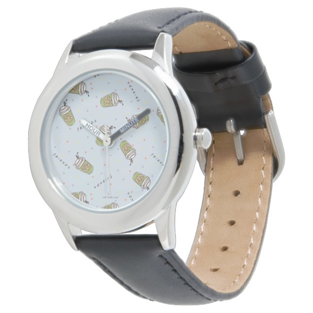 FRIENDS™ | Stippen Central Perk Patroon Horloge (Gekanteld)