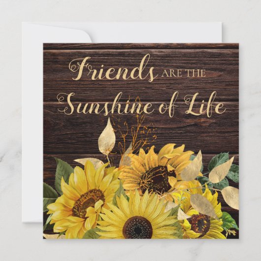 Friends Sunshine Life Rustic Wood Sunflower (Voorkant)