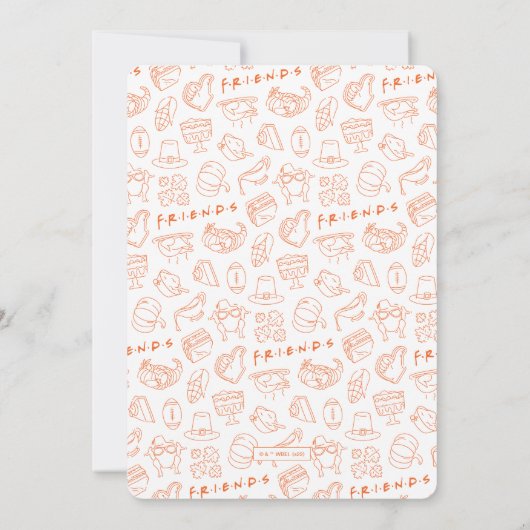FRIENDS T.V.-reeks | Friendsgiving Party Invitati Kaart (Achterkant)
