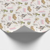 FRIENDS™ Tan Cartoon Patroon Cadeaupapier (Hoek)