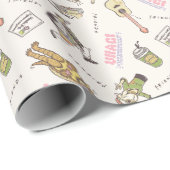 FRIENDS™ Tan Cartoon Patroon Cadeaupapier (Rol Hoek)