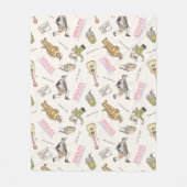 FRIENDS™ Tan Cartoon Patroon Fleece Deken (Voorkant)