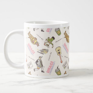 FRIENDS™ Tan Cartoon Patroon Grote Koffiekop