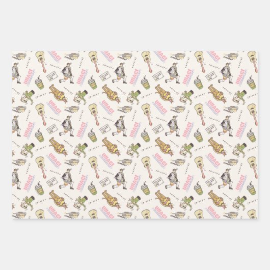 FRIENDS™ Tan Cartoon Patroon Inpakpapier Vel (Voorkant)