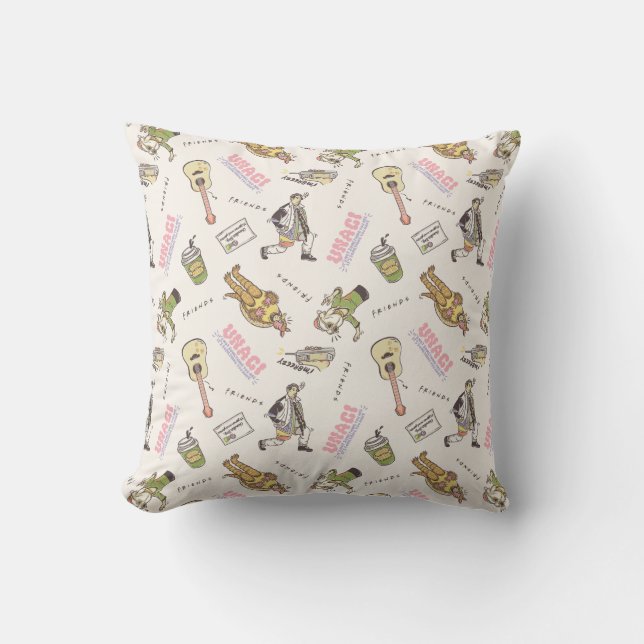 FRIENDS™ Tan Cartoon Patroon Kussen (Voorkant)