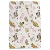 FRIENDS™ Tan Cartoon Patroon Medium Cadeauzakje (Achterkant)