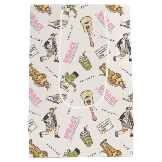 FRIENDS™ Tan Cartoon Patroon Medium Cadeauzakje (Achterkant)