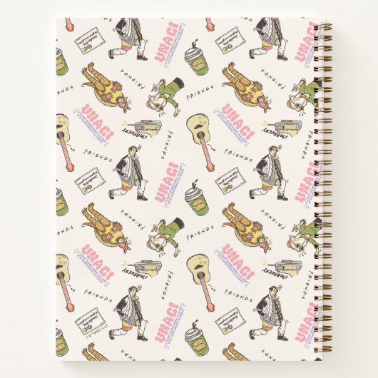 FRIENDS™ Tan Cartoon Patroon Notitieboek (Achterkant)