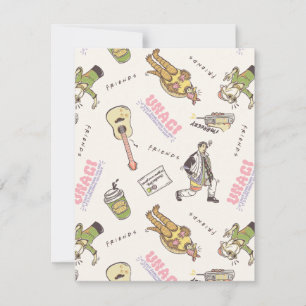 FRIENDS™ Tan Cartoon Patroon Notitiekaartje