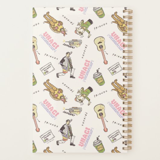 FRIENDS™ Tan Cartoon Patroon Planner (Achterkant)