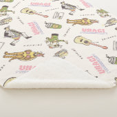 FRIENDS™ Tan Cartoon Patroon Sherpa Deken (3/4)