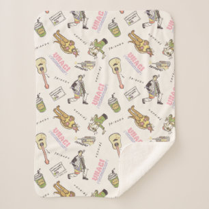 FRIENDS™ Tan Cartoon Patroon Sherpa Deken