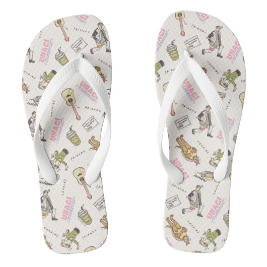 FRIENDS™ Tan Cartoon Patroon Teenslippers (Voetbed)