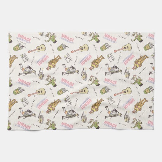 FRIENDS™ Tan Cartoon Patroon Theedoek (Horizontaal)