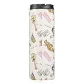 FRIENDS™ Tan Cartoon Patroon Thermosbeker (Achterkant)
