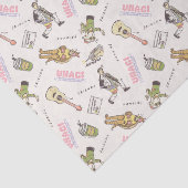 FRIENDS™ Tan Cartoon Patroon Tissuepapier (Detail)