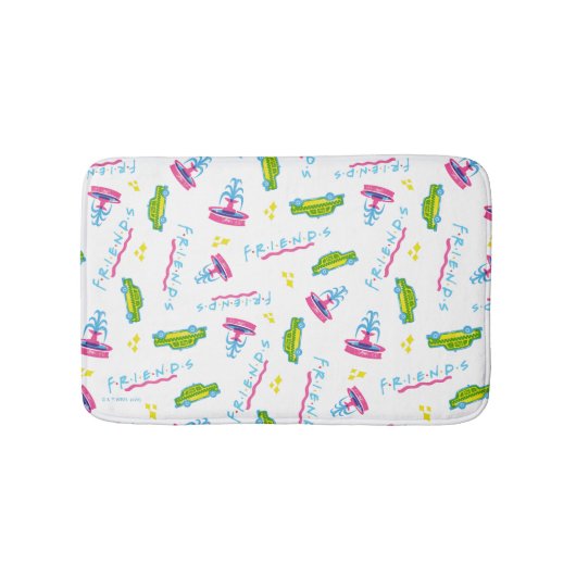 FRIENDS™ Taxi and Water Fountain Pattern Badmat (Voorkant)