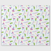 FRIENDS™ Taxi and Water Fountain Pattern Cadeaupapier (Vlak)
