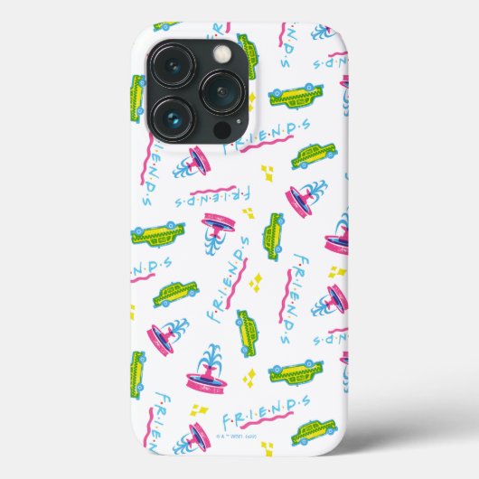 FRIENDS™ Taxi and Water Fountain Pattern Case-Mate iPhone Case (Achterkant)