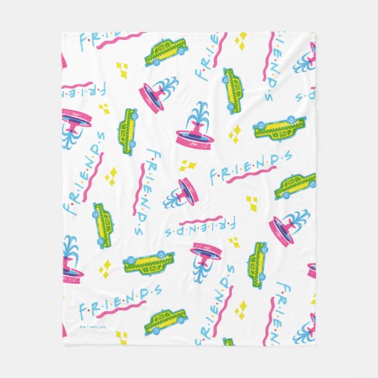 FRIENDS™ Taxi and Water Fountain Pattern Fleece Deken (Voorkant)