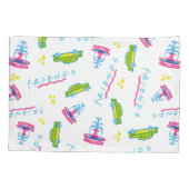FRIENDS™ Taxi and Water Fountain Pattern Kussensloop (Achterkant)