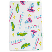 FRIENDS™ Taxi and Water Fountain Pattern Medium Cadeauzakje (Voorkant)