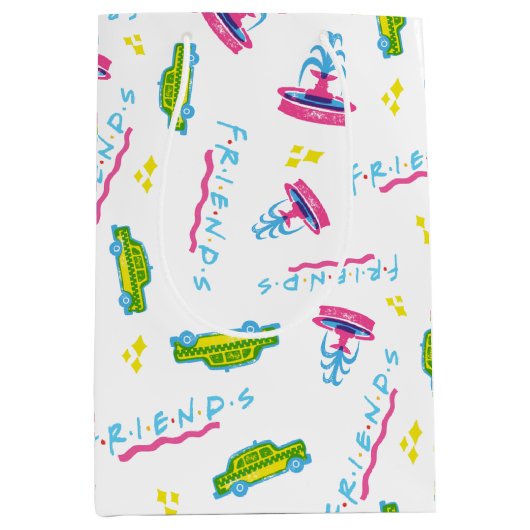 FRIENDS™ Taxi and Water Fountain Pattern Medium Cadeauzakje