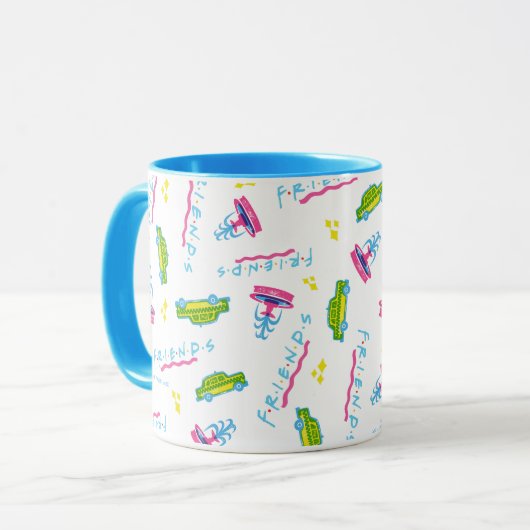 FRIENDS™ Taxi and Water Fountain Pattern Mok (Voorkant links)