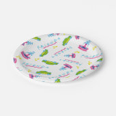 FRIENDS™ Taxi and Water Fountain Pattern Papieren Bordje (Gekanteld)