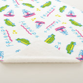 FRIENDS™ Taxi and Water Fountain Pattern Sherpa Deken (3/4)