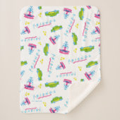 FRIENDS™ Taxi and Water Fountain Pattern Sherpa Deken (Voorkant)